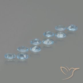 Pedras preciosas de Topázio Céu azul natural de 3.08 ct, oval, VS