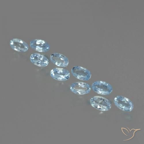 Pedras preciosas de Topázio Céu azul natural de 3.25 ct, oval, VS
