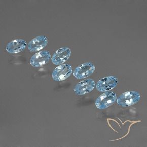 Pedras preciosas de Topázio Céu azul natural de 3.10 ct, oval, VS