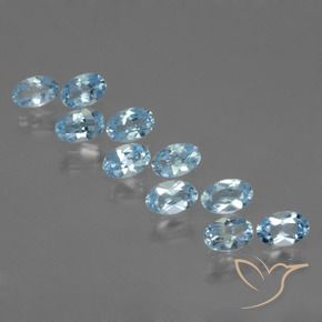 Pedras preciosas de Topázio Céu azul natural de 2.90 ct, oval, VS