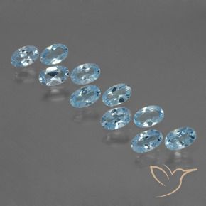Pedras preciosas de Topázio Céu azul natural de 3.22 ct, oval, VS