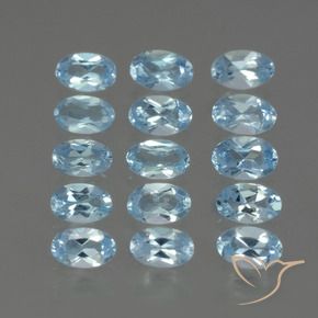 Pedras preciosas de Topázio Azul Suíço natural de 4.33 ct, oval, VS