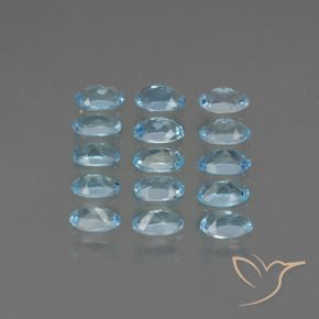 Pedras preciosas de Topázio Azul Suíço natural de 4.33 ct, oval, VS