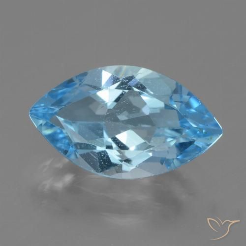 3.97ct Natural Azul Suíço Topázio, Marquesa, VS