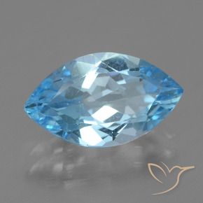 Topázio Azul Suíço Natural 3.97ct, Marquesa, VS