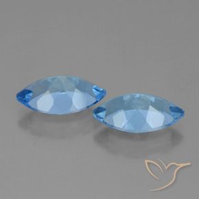Pedras preciosas de Topázio Azul Suíço natural de 8.76 ct, Marquesa, VVS-VS