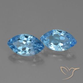 Pedras preciosas de Topázio Azul Suíço natural de 7.74 ct, Marquesa, VVS-VS