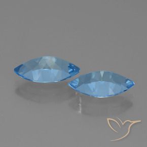 Pedras preciosas de Topázio Azul Suíço natural de 7.74 ct, Marquesa, VVS-VS