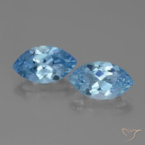 8.21ctw Natural Azul Suíço Topázio, Marquesa, VVS