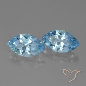 Pedras preciosas de Topázio Céu azul natural de 8.03 ct, Marquesa, VVS-VS
