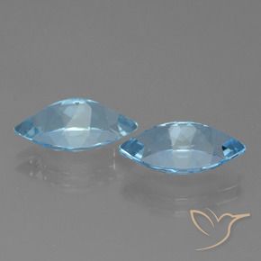 Pedras preciosas de Topázio Céu azul natural de 8.03 ct, Marquesa, VVS-VS