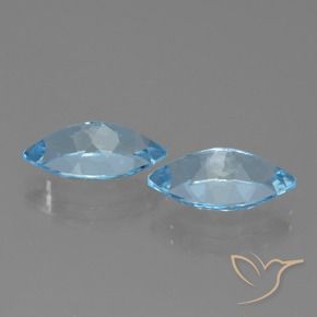 Pedras preciosas de Topázio Céu azul natural de 8.14 ct, Marquesa, VVS-VS