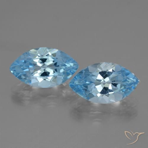 8.21ctw Natural Azul Suíço Topázio, Marquesa, VVS