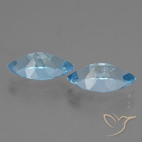 Pedras preciosas de Topázio Azul Suíço natural de 8.21 ct, Marquesa, VVS