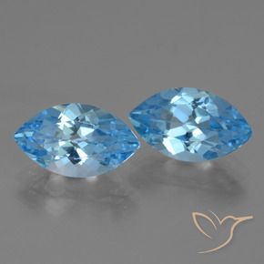 Pedras preciosas de Topázio Azul Suíço natural de 8.81 ct, Marquesa, VVS-VS