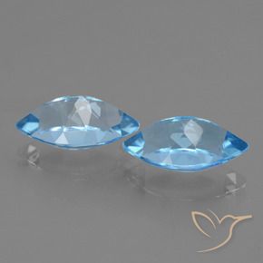 Pedras preciosas de Topázio Azul Suíço natural de 8.81 ct, Marquesa, VVS-VS