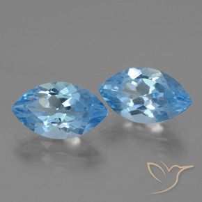 Pedras preciosas de Topázio Azul Suíço natural de 8.28 ct, Marquesa, VVS-VS