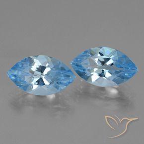 Pedras preciosas de Topázio Azul Suíço natural de 8.11 ct, Marquesa, VVS