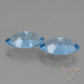 Pedras preciosas de Topázio Céu azul natural de 8.33 ct, Marquesa, VVS-VS