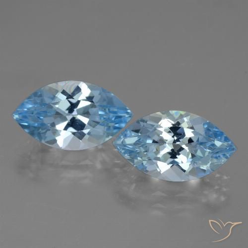8.18ctw Natural Azul Suíço Topázio, Marquesa, VVS