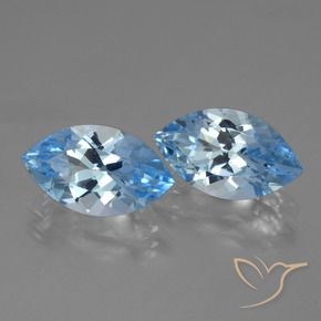 Pedras preciosas de Topázio Azul Suíço natural de 8.18 ct, Marquesa, VVS