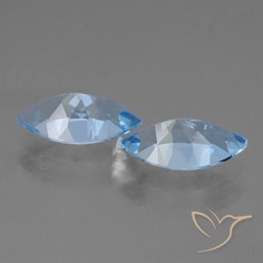 Pedras preciosas de Topázio Azul Suíço natural de 8.18 ct, Marquesa, VVS