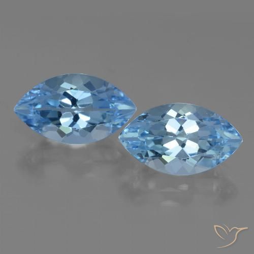 8.65ctw Natural Céu azul Topázio, Marquesa, VS