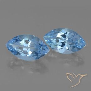 Pedras preciosas de Topázio Céu azul natural de 8.65 ct, Marquesa, VS