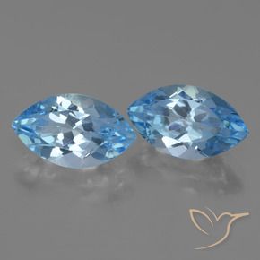 Pedras preciosas de Topázio Azul Suíço natural de 8.36 ct, Marquesa, VVS