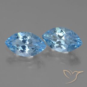 Pedras preciosas de Topázio Azul Suíço natural de 8.41 ct, Marquesa, VVS