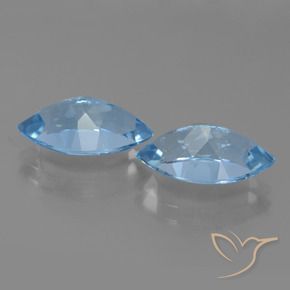 Pedras preciosas de Topázio Azul Suíço natural de 8.41 ct, Marquesa, VVS