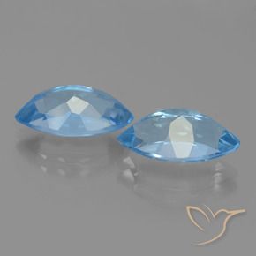 Pedras preciosas de Topázio Azul Suíço natural de 8.44 ct, Marquesa, VVS-VS