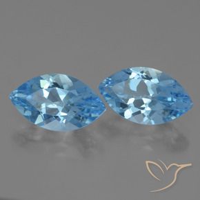 Pedras preciosas de Topázio Azul Suíço natural de 8.20 ct, Marquesa, VVS-VS
