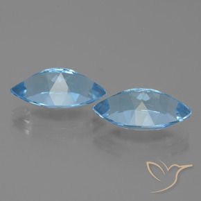 Pedras preciosas de Topázio Azul Suíço natural de 8.20 ct, Marquesa, VVS-VS