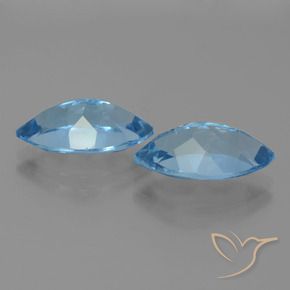 Pedras preciosas de Topázio Azul Suíço natural de 8.40 ct, Marquesa, VVS-VS