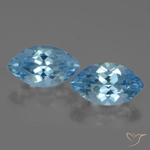 8.46ctw Natural Azul Suíço Topázio, Marquesa, VVS