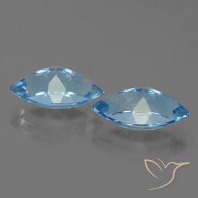 Pedras preciosas de Topázio Azul Suíço natural de 8.46 ct, Marquesa, VVS