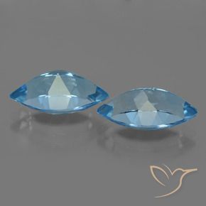 Pedras preciosas de Topázio Azul Suíço natural de 8.42 ct, Marquesa, VVS-VS