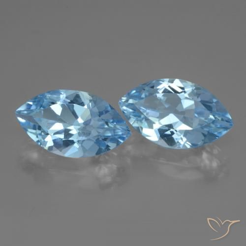 Pedras preciosas de Topázio Azul Suíço natural de 7.73 ct, Marquesa, VVS-VS