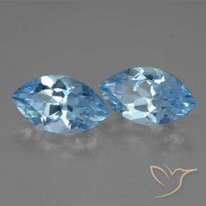 Pedras preciosas de Topázio Azul Suíço natural de 8.27 ct, Marquesa, VVS-VS