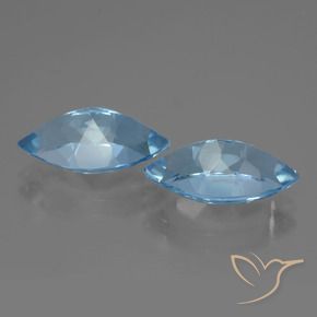 Pedras preciosas de Topázio Azul Suíço natural de 8.27 ct, Marquesa, VVS-VS