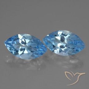 Pedras preciosas de Topázio Azul Suíço natural de 7.93 ct, Marquesa, VVS