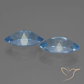 Pedras preciosas de Topázio Azul Suíço natural de 7.93 ct, Marquesa, VVS