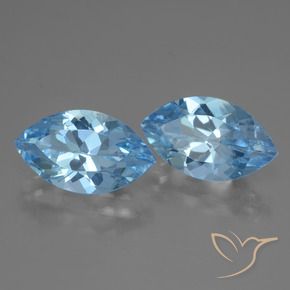 Pedras preciosas de Topázio Azul Suíço natural de 8.34 ct, Marquesa, VVS