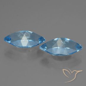 Pedras preciosas de Topázio Azul Suíço natural de 8.40 ct, Marquesa, VVS