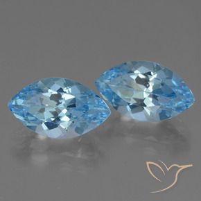 Pedras preciosas de Topázio Azul Suíço natural de 8.78 ct, Marquesa, VVS