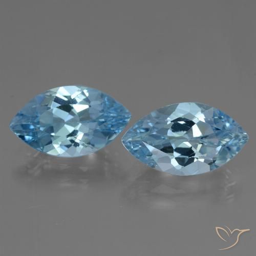 8.27ctw Natural Azul Suíço Topázio, Marquesa, VVS-VS