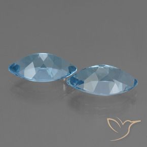Pedras preciosas de Topázio Azul Suíço natural de 8.27 ct, Marquesa, VVS-VS