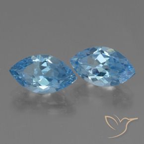 Pedras preciosas de Topázio Azul Suíço natural de 8.49 ct, Marquesa, VVS-VS