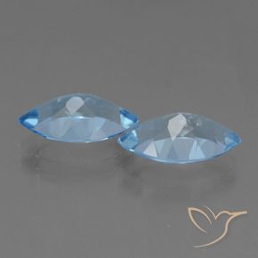 Pedras preciosas de Topázio Azul Suíço natural de 8.06 ct, Marquesa, VVS